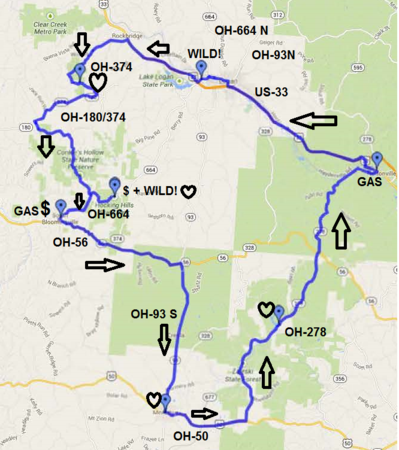 Poker Run Map Poker Run Map